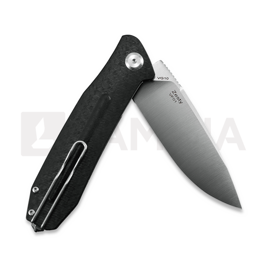 Складной нож Ironfly Zesty - Satin - G10 w/CF Texture, чёрный