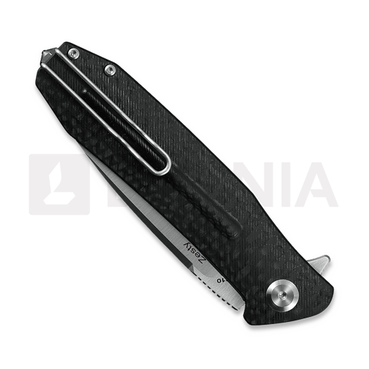 Складной нож Ironfly Zesty - Satin - G10 w/CF Texture, чёрный