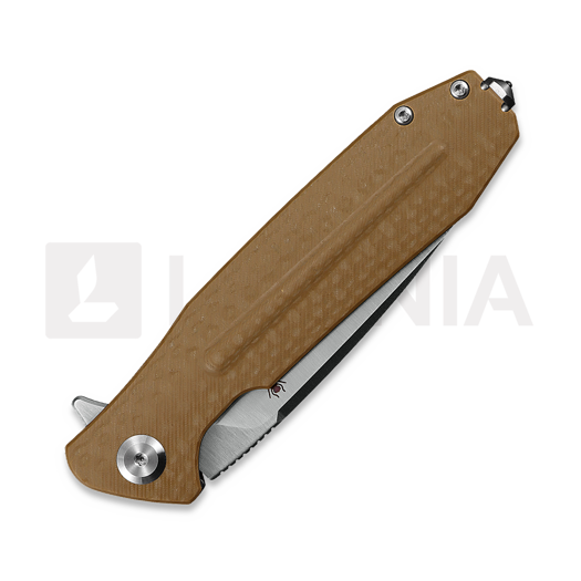 N&oacute;ż składany Ironfly Zesty - Satin - G10 w/CF Texture, brązowa