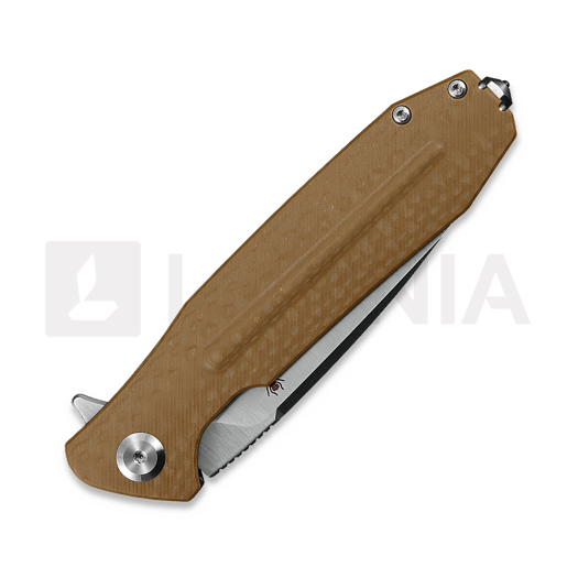 Coltello pieghevole Ironfly Zesty - Satin - G10 w/CF Texture, marrone