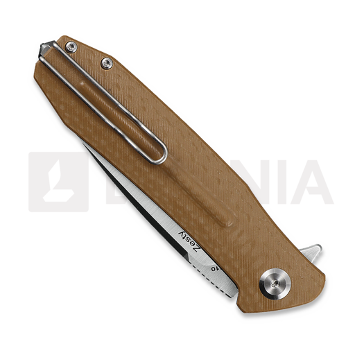 Coltello pieghevole Ironfly Zesty - Satin - G10 w/CF Texture, marrone