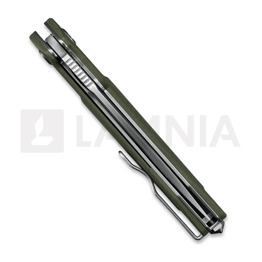 Ironfly Zesty - Satin - G10 w/CF Texture kääntöveitsi, oliivinvihreä