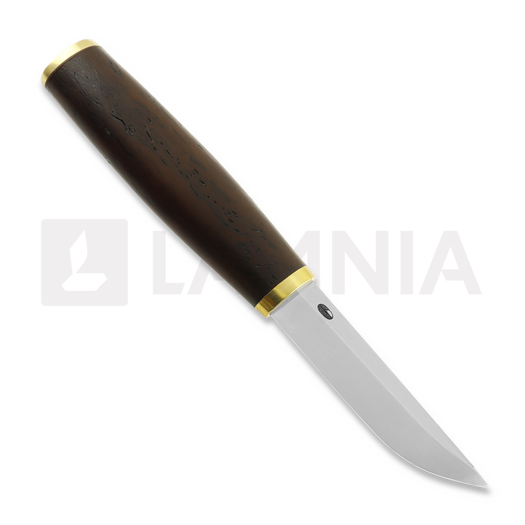 Ismo Kauppinen Bushcraft knife kniv, curly, dark