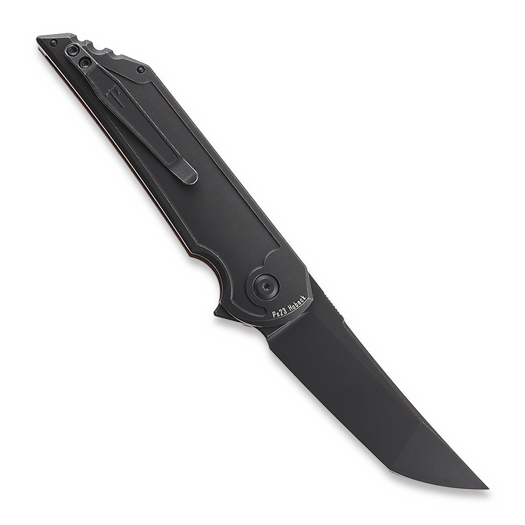 Coltello pieghevole Jake Hoback Knives Kwaiback Button Lock, Mars Valley Fat Carbon