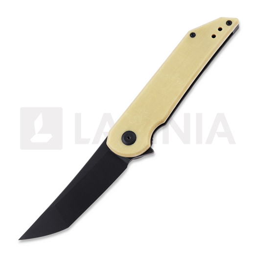 Skladací nôž Jake Hoback Knives Radford DLC, Bone Linen Micarta