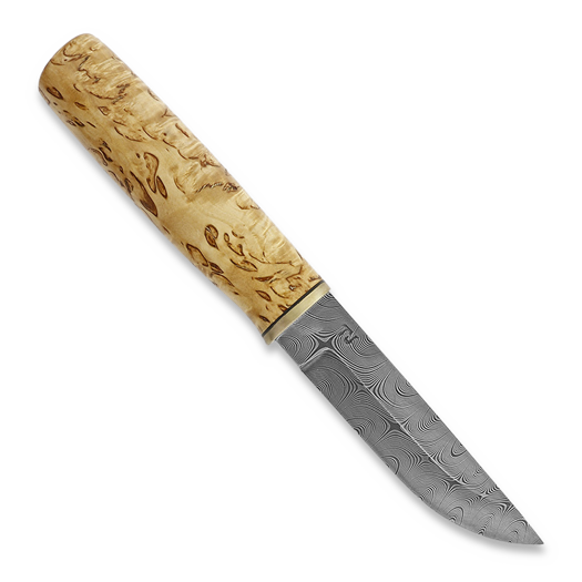 Javanainen Forge Ahola Dam ナイフ, curly birch