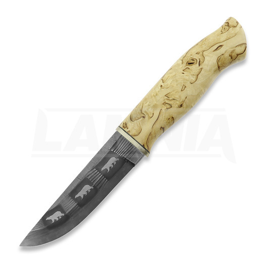 Javanainen Forge Damascus Knife, Polar Bear Pattern