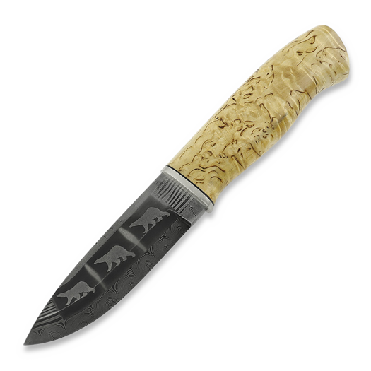Javanainen Forge Damascus Knife, Polar Bear Pattern