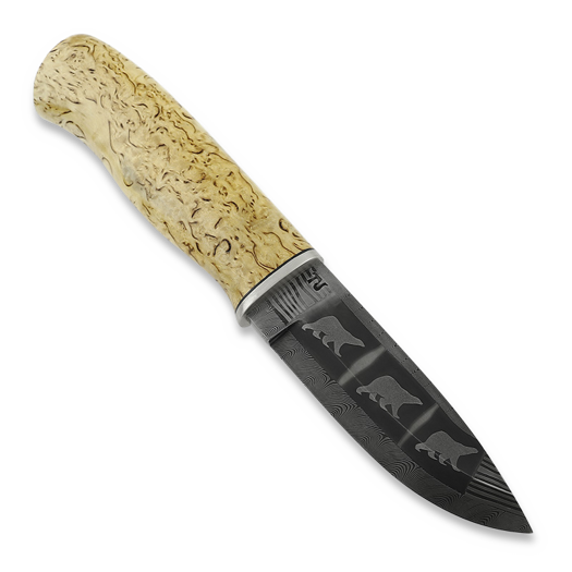 Javanainen Forge Damascus Knife, Polar Bear Pattern