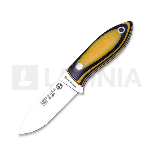 Joker Avispa 부시크래프트 나이프, Yellow/Black Canvas Micarta