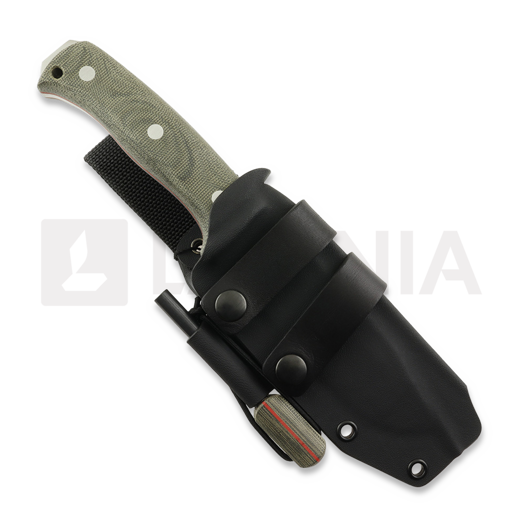 Joker Nomad Kydex Outdoormesser, Green Canvas Micarta, Firesteel