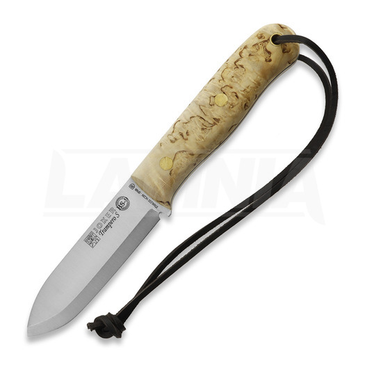Nóż Bushcraft Joker Trampero Scandi, Curly Birch