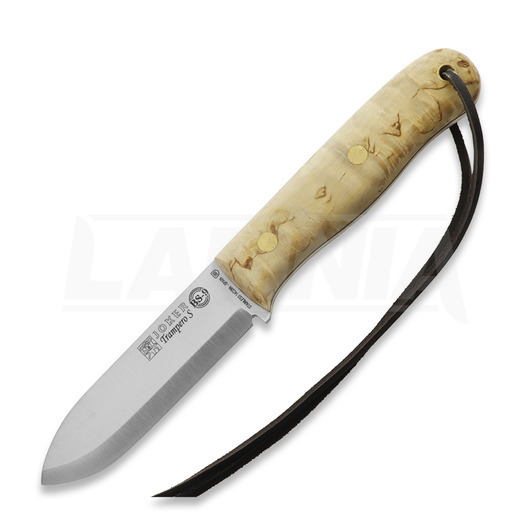Nóż Bushcraft Joker Trampero Scandi, Curly Birch, Firesteel