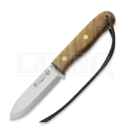 Nóż Bushcraft Joker Trampero Scandi, Walnut, Firesteel