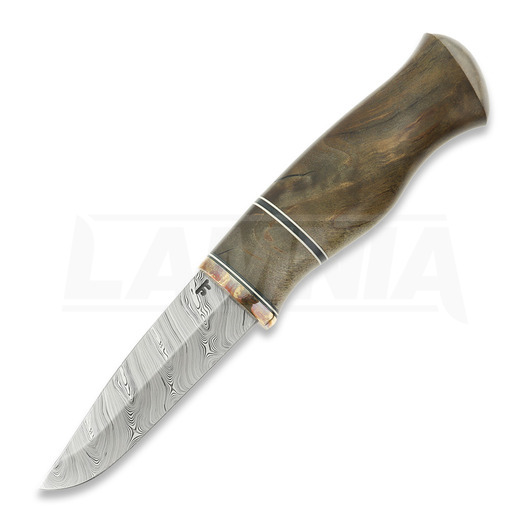 JT Pälikkö RD Damascus Scandi סכין בושקרפט