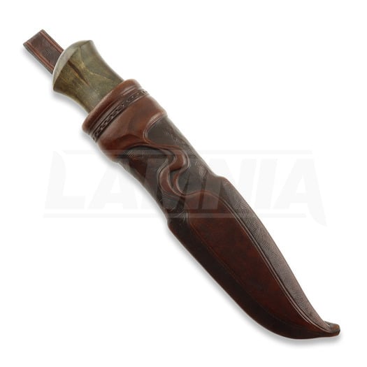 JT P&auml;likk&ouml; RD Damascus Scandi 野外生存刀