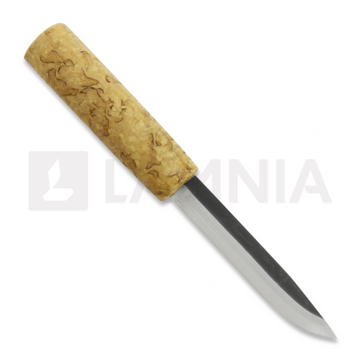 Juha Perttula Village Smith Puukko, premium curly birch, Limited Edition