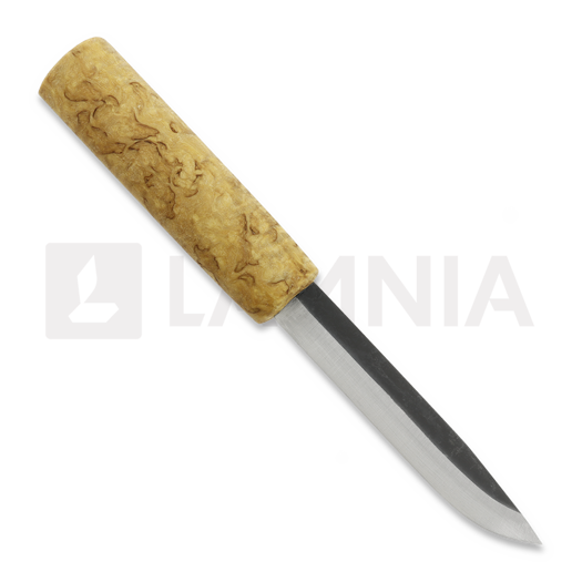 Juha Perttula Village Smith Puukko, premium curly birch, Limited Edition