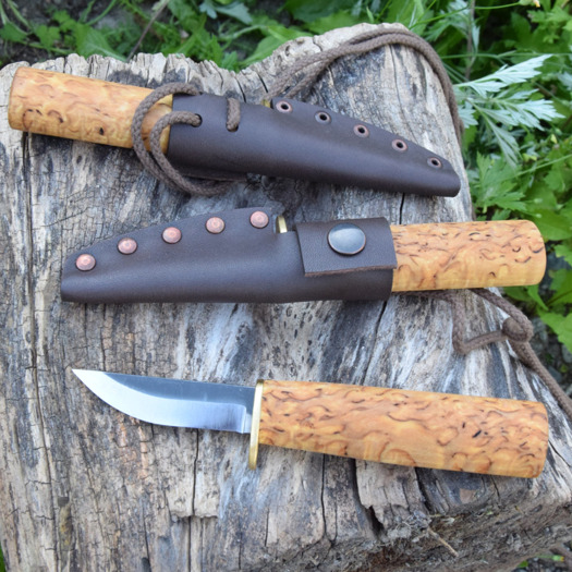 Juha Perttula Whittling Puukko knife with guard