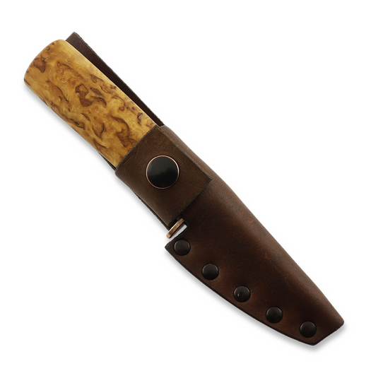 Juha Perttula Whittling Puukko knife with guard, belt loop sheath