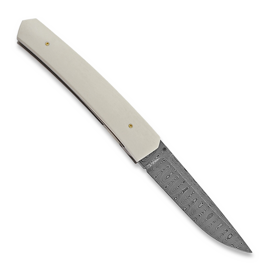 Jukka Hankala Piili Damascus Moose Shinbone sulankstomas peilis
