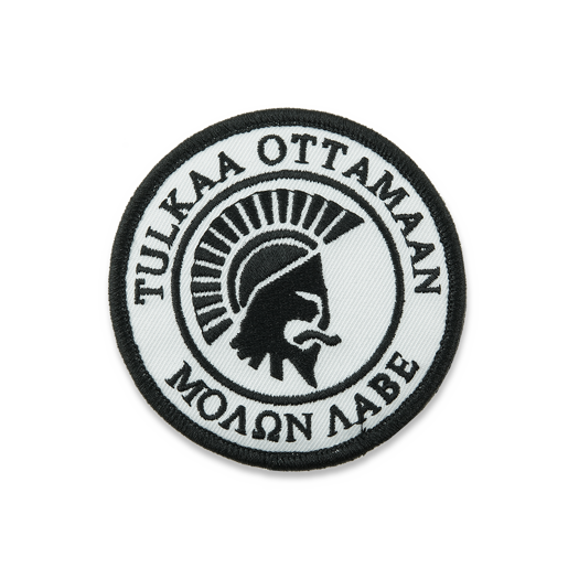 ป้ายติดเสื้อ Kaaos Gear Tulkaa ottamaan, black/white