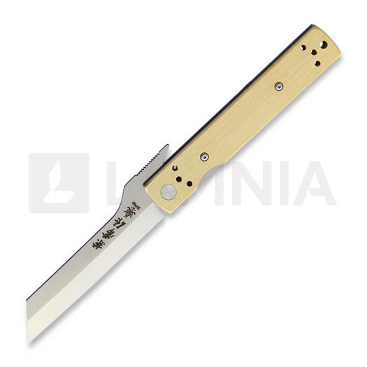 Kanetsune Brushed Brass Linerlock vouwmes