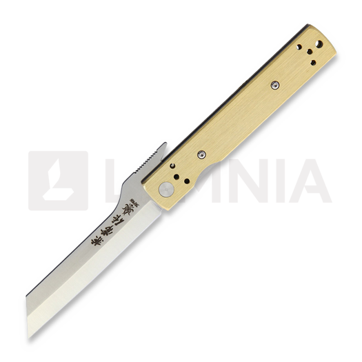 Kanetsune Brushed Brass Linerlock foldekniv
