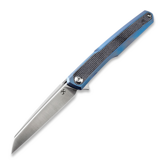 Kansept Knives Arcus Framelock Blue Anodized Ti/Black Micarta foldekniv