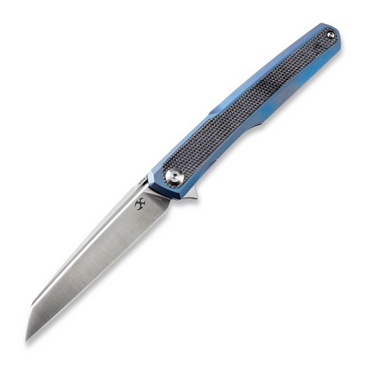 Liigendnuga Kansept Knives Arcus Framelock Blue Anodized Ti/Black Micarta