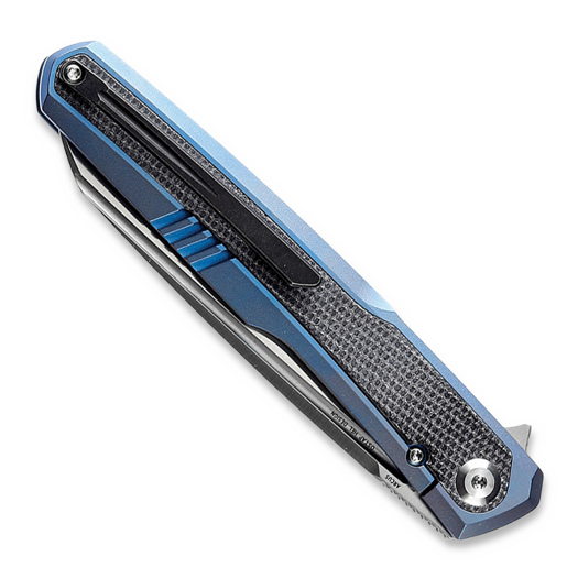 Kansept Knives Arcus Framelock Blue Anodized Ti/Black Micarta foldekniv