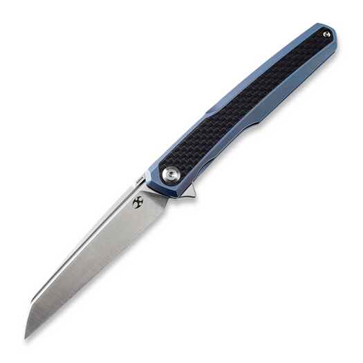 Kansept Knives Arcus Framelock Blue Anodized Ti/Twill CF 折叠刀