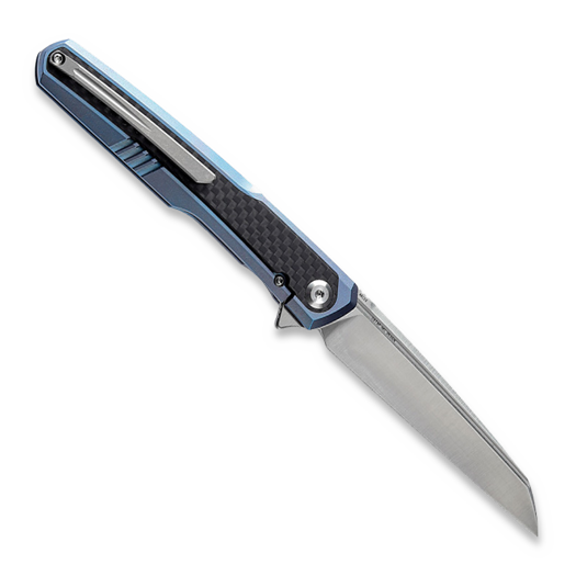 Kansept Knives Arcus Framelock Blue Anodized Ti/Twill CF sulankstomas peilis
