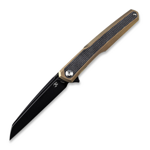 Kansept Knives Arcus Framelock Golden Anodized Ti/Black Micarta összecsukható kés