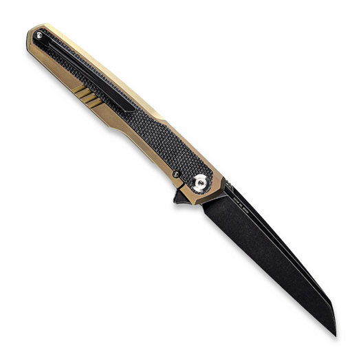 Kansept Knives Arcus Framelock Golden Anodized Ti/Black Micarta sulankstomas peilis