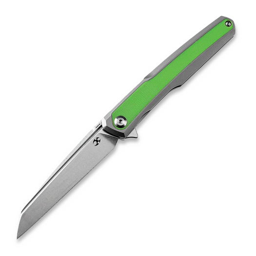Nóż składany Kansept Knives Arcus Framelock Stonewashed Ti/Green G-10