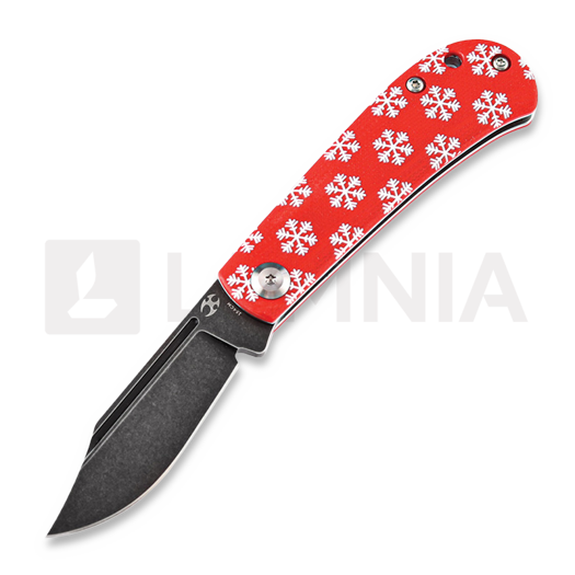 Coltello pieghevole Kansept Knives Bevy, Red Snowflake