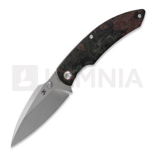 Coltello pieghevole Kansept Knives Falk Green Burl