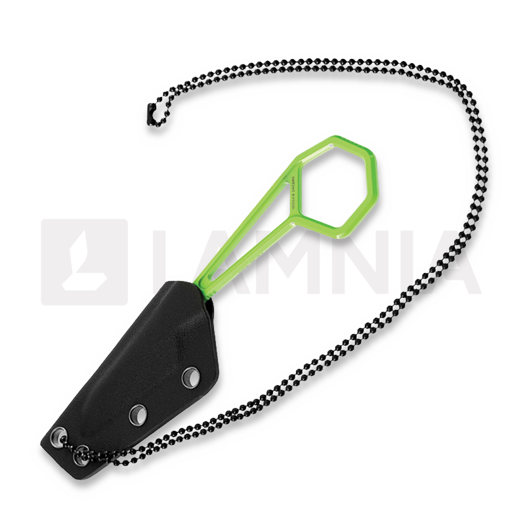 Kansept Knives Hex peilis, kabinamas ant kaklo, žalia