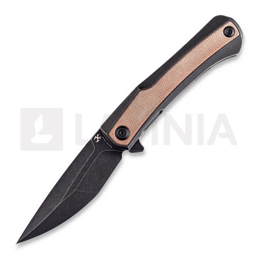 Kansept Knives Kratos Titanium Brown Micarta 접이식 나이프