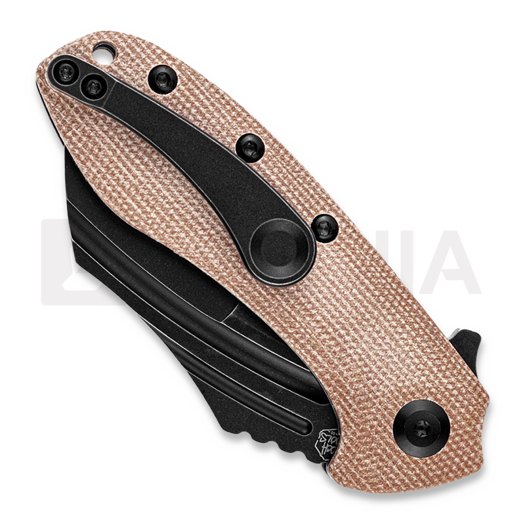 Kansept Knives KTC3 Brown Micarta sulankstomas peilis