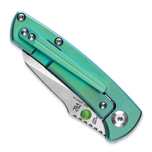 Kansept Knives Little Main Street Green Anodized Ti sulankstomas peilis