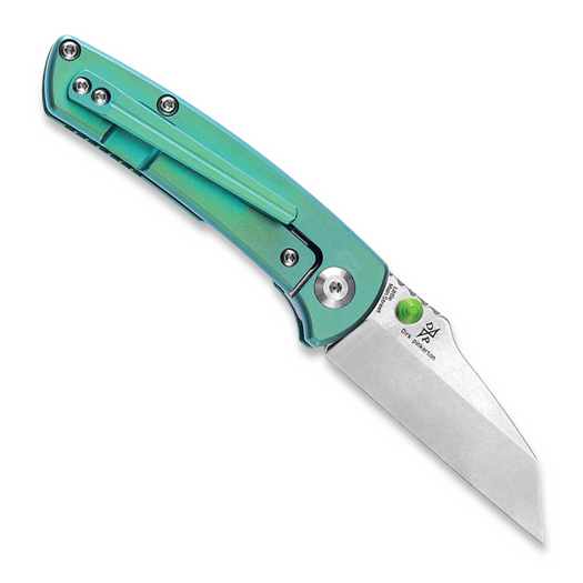 Kansept Knives Little Main Street Green Anodized Ti sulankstomas peilis