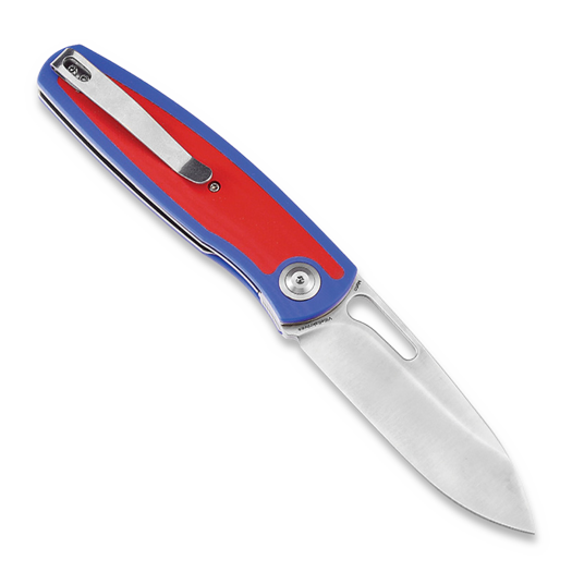 Kansept Knives Mato Blue/Red G-10 kääntöveitsi