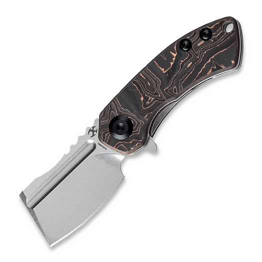 Kansept Knives Mini Korvid Framelock Copper CF foldekniv