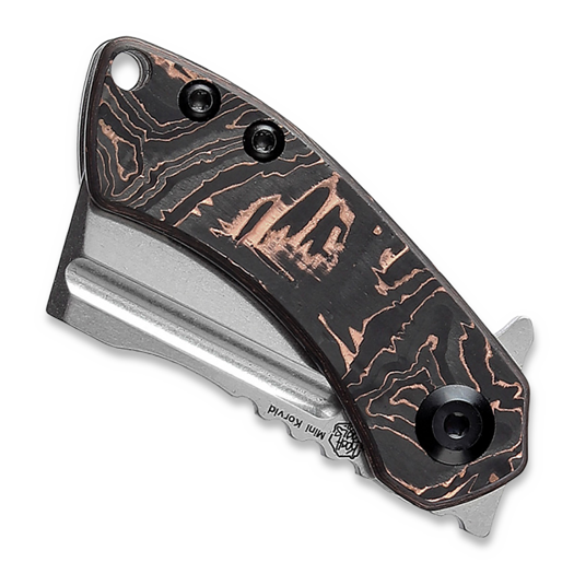 Kansept Knives Mini Korvid Framelock Copper CF kääntöveitsi