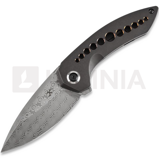Kansept Knives ODD 21 Damascus Blackwash 접이식 나이프