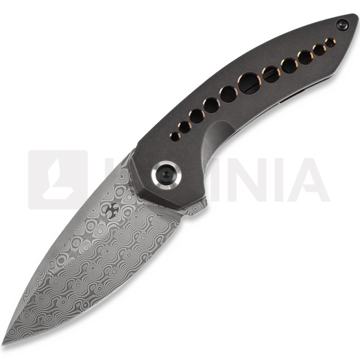 Kansept Knives ODD 21 Damascus Blackwash kääntöveitsi