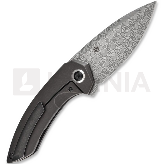 Kansept Knives ODD 21 Damascus Blackwash sulankstomas peilis