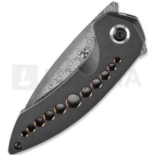 Kansept Knives ODD 21 Damascus Blackwash kääntöveitsi